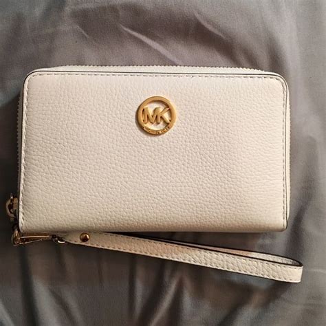 michael kors wristlet wallet white|Michael Kors wristlet sale.